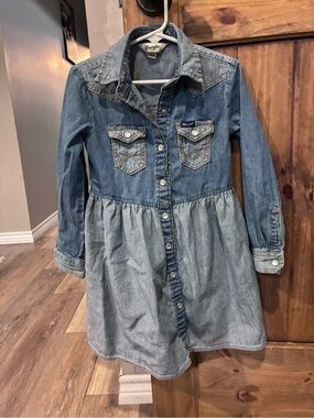 Girls wrangler denim dress size XS